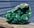 7" Beautiful BOTRYOIDAL Sparkly MALACHITE with CHRYSOCOLLA - Congo Q413