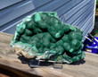 7" Beautiful BOTRYOIDAL Sparkly MALACHITE with CHRYSOCOLLA - Congo Q413