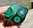 2.75" POLISHED BULLSEYE MALACHITE - Congo A630