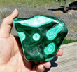 4.44" POLISHED BULLSEYE MALACHITE - Congo A620