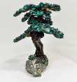 6.57" CHRYSOCOLLA and PYRITE Bonsai Tree Peru T632