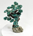 6.29" CHRYSOCOLLA and PYRITE Bonsai Tree Peru T634
