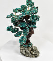 6.29" CHRYSOCOLLA and PYRITE Bonsai Tree Peru T634
