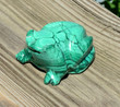 2.24" POLISHED MALACHITE FROG Animal Carving - Congo mc549