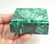 3.07" Polished MALACHITE JEWELRY BOX With Matching Beveled Lid- Congo - CM174