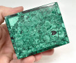 3.07" Polished MALACHITE JEWELRY BOX With Matching Beveled Lid- Congo - CM174