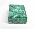 3.22" Polished MALACHITE JEWELRY BOX With Matching Beveled Lid- Congo - CM179