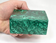 3.46" Polished MALACHITE JEWELRY BOX Congo - CM167