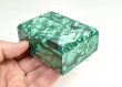 3.07" Polished MALACHITE JEWELRY BOX With Matching Beveled Lid- Congo - CM173