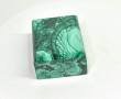 3.03" Polished MALACHITE JEWELRY BOX With Matching Beveled Lid- Congo - CM178