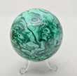 2.87" POLISHED MALACHITE SPHERE With Stand - Congo E549