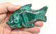 4.21" POLISHED MALACHITE FISH Animal Carving Congo - CM209