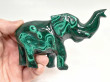 5" POLISHED MALACHITE ELEPHANT Animal Carving Congo - CM197