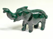5" POLISHED MALACHITE ELEPHANT Animal Carving Congo - CM197
