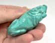 2.745" POLISHED MALACHITE LION Animal Carving Congo - CM188
