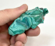 2.745" POLISHED MALACHITE LION Animal Carving Congo - CM188
