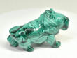3.03" POLISHED MALACHITE LION Animal Carving Congo - CM184