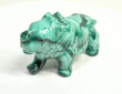 3.03" POLISHED MALACHITE LION Animal Carving Congo - CM184