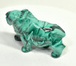3.03" POLISHED MALACHITE LION Animal Carving Congo - CM184
