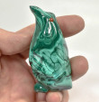 2.91" POLISHED MALACHITE PENGUIN Animal Carving Congo - CM193