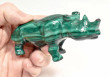 4.40" POLISHED MALACHITE RHINO Animal Carving Congo - CM206