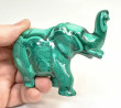 3.38" POLISHED MALACHITE ELEPHANT Animal Carving Congo - CM200