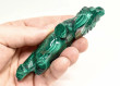 4.29" POLISHED MALACHITE LION Animal Carving Congo - CM202