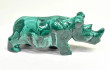 4.68" POLISHED MALACHITE RHINO Animal Carving Congo - CM208