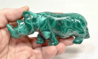 4.68" POLISHED MALACHITE RHINO Animal Carving Congo - CM208