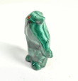 2.04" POLISHED MALACHITE PENGUIN Animal Carving Congo - CM195