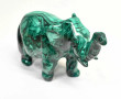 5.03" POLISHED MALACHITE ELEPHANT Animal Carving Congo - CM198
