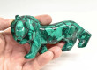 4.80" POLISHED MALACHITE LION Animal Carving Congo - CM203