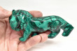 4.80" POLISHED MALACHITE LION Animal Carving Congo - CM203
