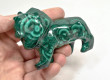 3.70" POLISHED MALACHITE LION Animal Carving Congo - CM204
