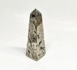 4.92" Polished PYRITE CRYSTAL OBELISK Tower Huanzala mine, Peru T666