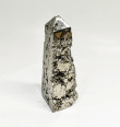 5.19" Polished PYRITE CRYSTAL OBELISK Tower Huanzala mine, Peru T659