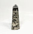 5.19" Polished PYRITE CRYSTAL OBELISK Tower Huanzala mine, Peru T659