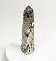 8.54" Polished PYRITE CRYSTAL OBELISK Tower Huanzala mine, Peru T662