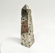 6.06" Polished PYRITE CRYSTAL OBELISK Tower Huanzala mine, Peru T657