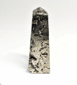 6.49" Polished PYRITE CRYSTAL OBELISK Tower Huanzala mine, Peru T661