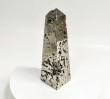 7.08" Polished PYRITE CRYSTAL OBELISK Tower Huanzala mine, Peru T664