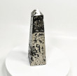 7.08" Polished PYRITE CRYSTAL OBELISK Tower Huanzala mine, Peru T664