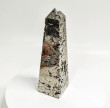 7.08" Polished PYRITE CRYSTAL OBELISK Tower Huanzala mine, Peru T664