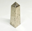 5.23" Polished PYRITE CRYSTAL OBELISK Tower Huanzala mine, Peru T653