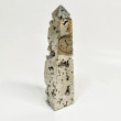 5.78" Polished PYRITE CRYSTAL OBELISK Tower Huanzala mine, Peru T655