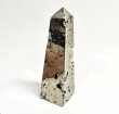 6.10" Polished PYRITE CRYSTAL OBELISK Tower Huanzala mine, Peru T658