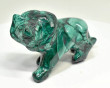 3.26" POLISHED MALACHITE LION Animal Carving Congo - CM187