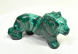 3.54" POLISHED MALACHITE LION Animal Carving Congo - CM185