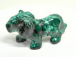 3.54" POLISHED MALACHITE LION Animal Carving Congo - CM185