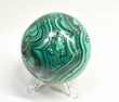 2.79" POLISHED MALACHITE SPHERE With Stand Congo - E249